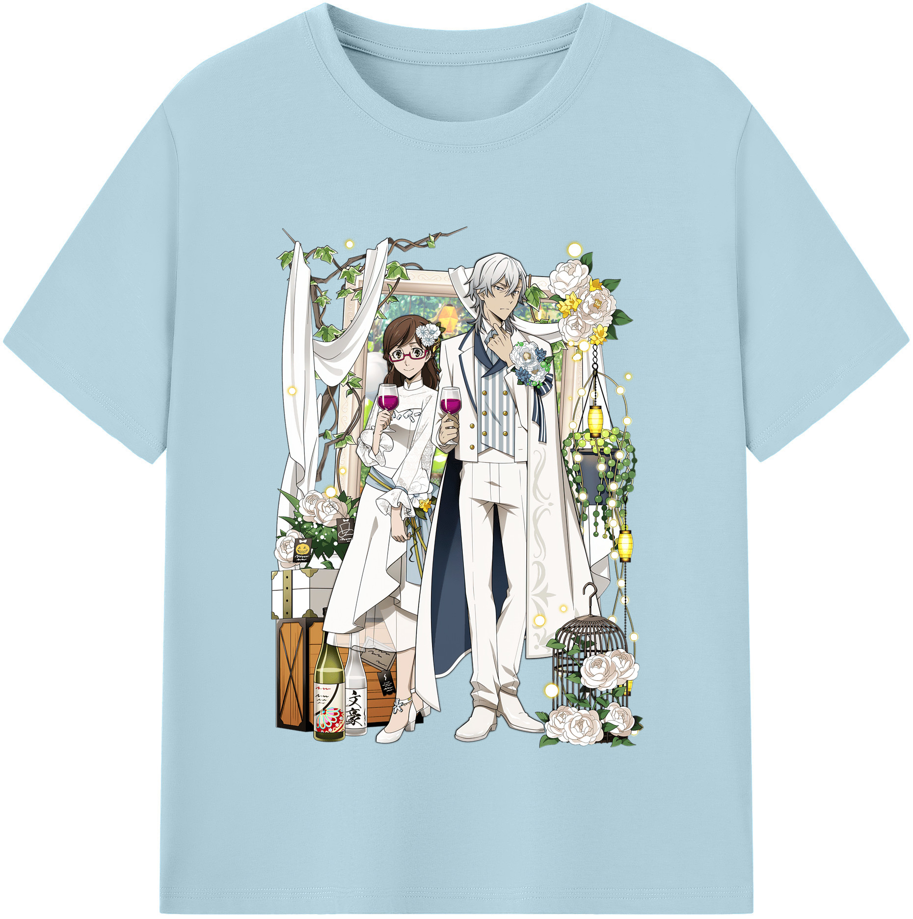 （画像用） 文豪ストレイドッグス Bungo Stray Dogs 綿100％半袖Tシャツ（フロントプリント）